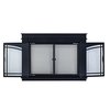 Fireplace Glass Doors Fenwick Medium Black FN-5701BL